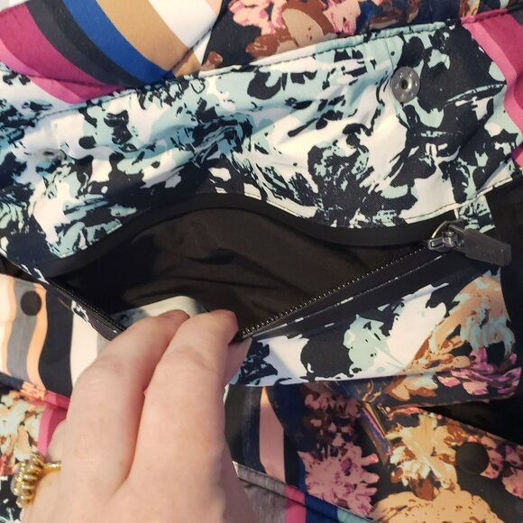 Free People Movement Bunny Slope Ski Jacket Colorful Stripe Floral Puffer Pink - Picture 12 of 16